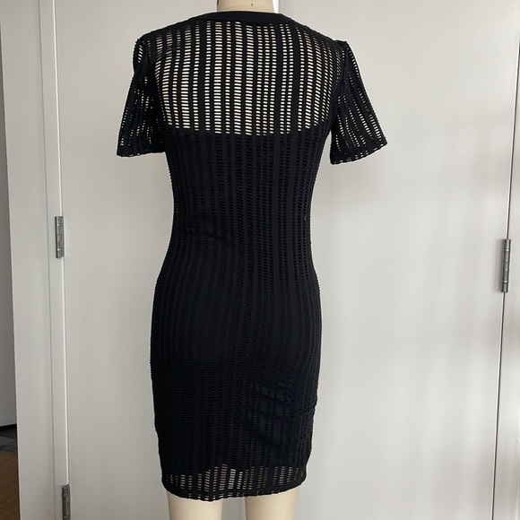 T Alexander Wang Laser Cut Black Mini Dress | Small - Picture 2 of 6
